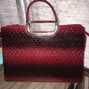 Red laptop bag